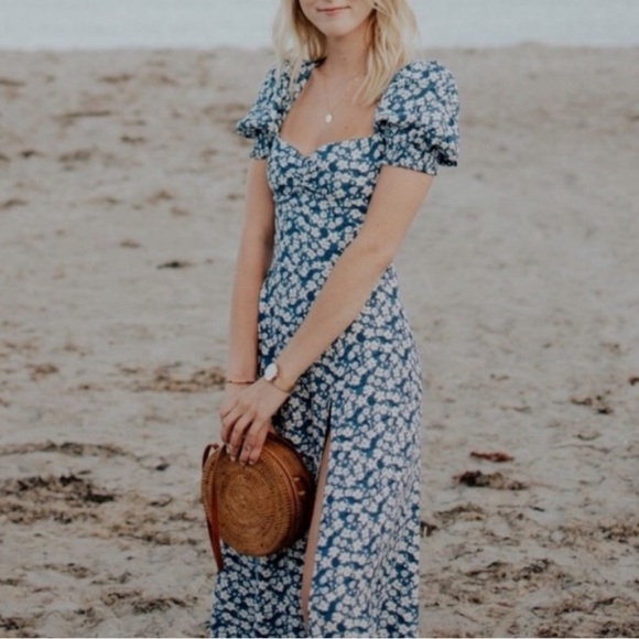 Reformation Lacey Floral Midi Dress in Raquel Print - Picture 2 of 8